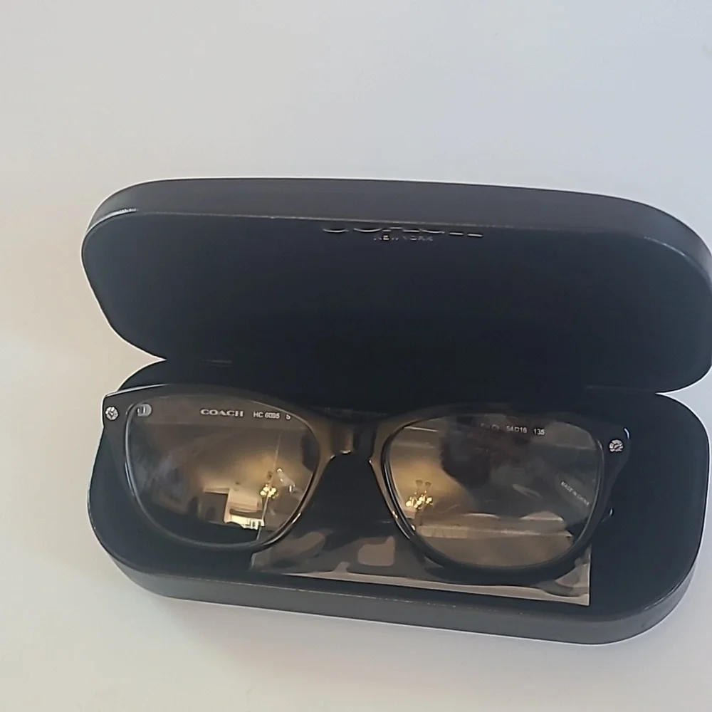 Coach HC6094 Womens Plastic Eyeglass Frame 5420 Black Black Gunmetal 52-19